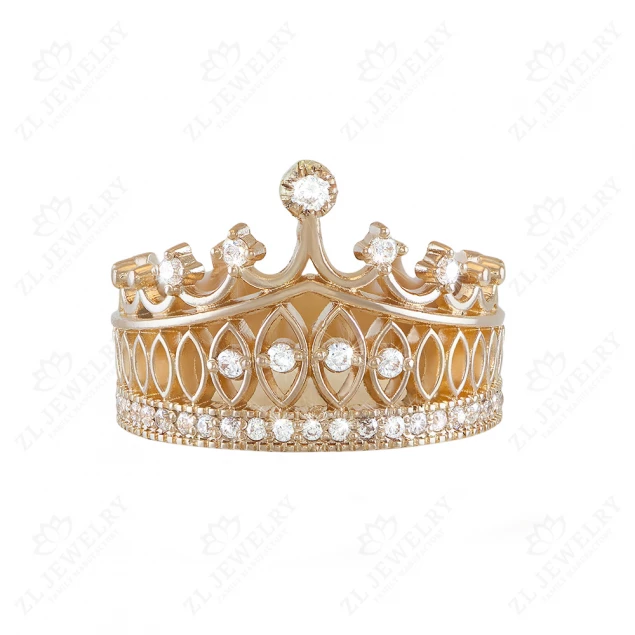 Ring &quot;Crown&quot; with stones