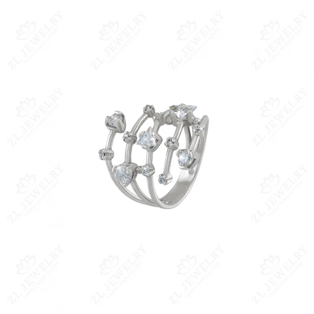 Ring &quot;Rain&quot; with stones