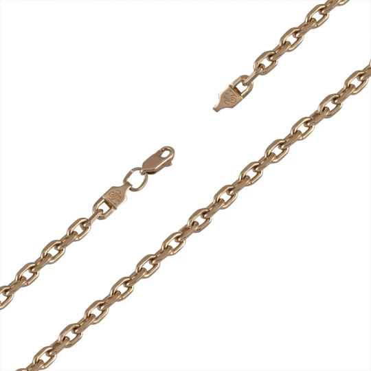 Anchor chain with initials in red gold