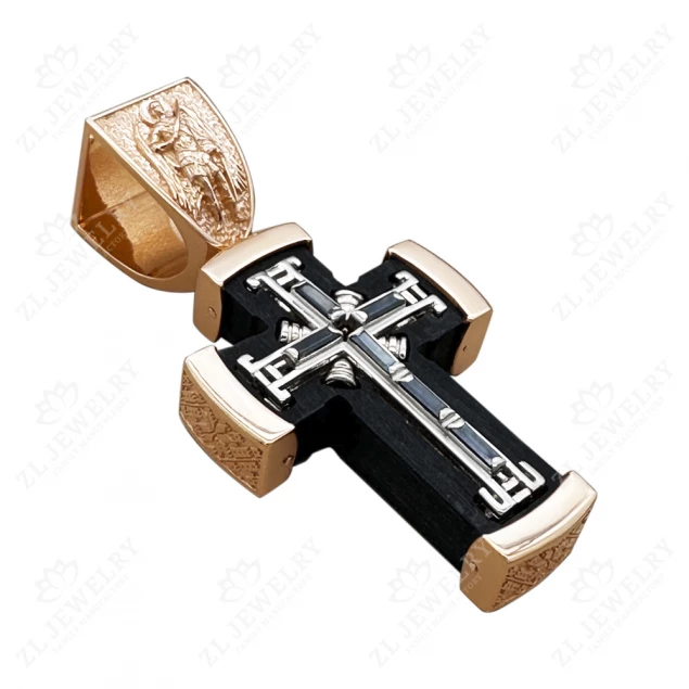 Cross &quot;Stained glass&quot; on a wooden base Photo-1