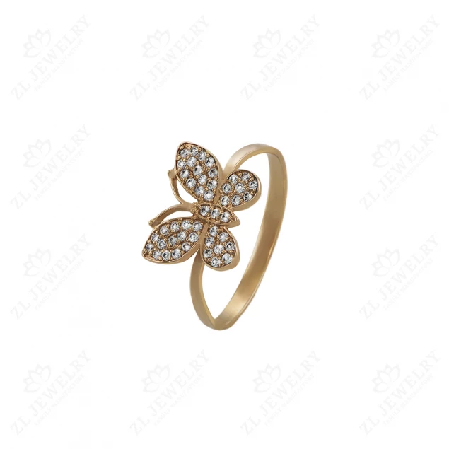 Ring &quot;Butterfly&quot; with a scattering of stones Photo-1