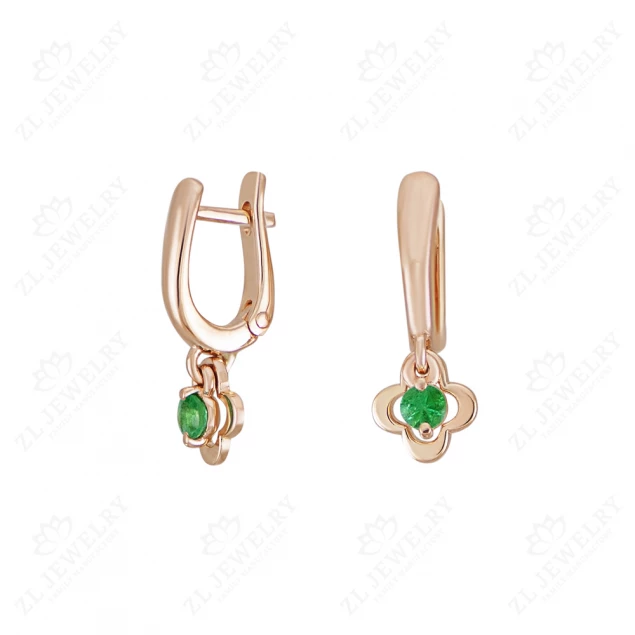 Earrings "Emerald flower"