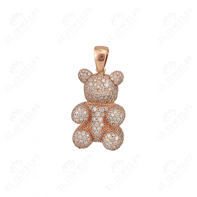 Pendant "Bear" with diamonds