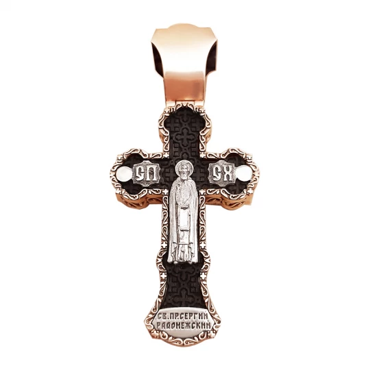 Cross with the face of Sergius of Radonezh