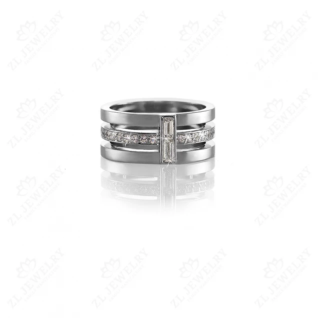 Ring &quot;Lines of Fate&quot; with baguettes