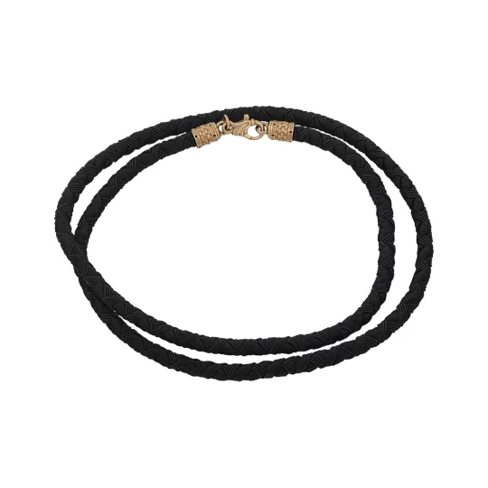 Black braided rope