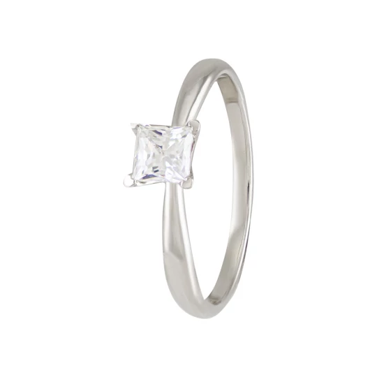 Engagement ring &quot;Princess&quot; in white gold