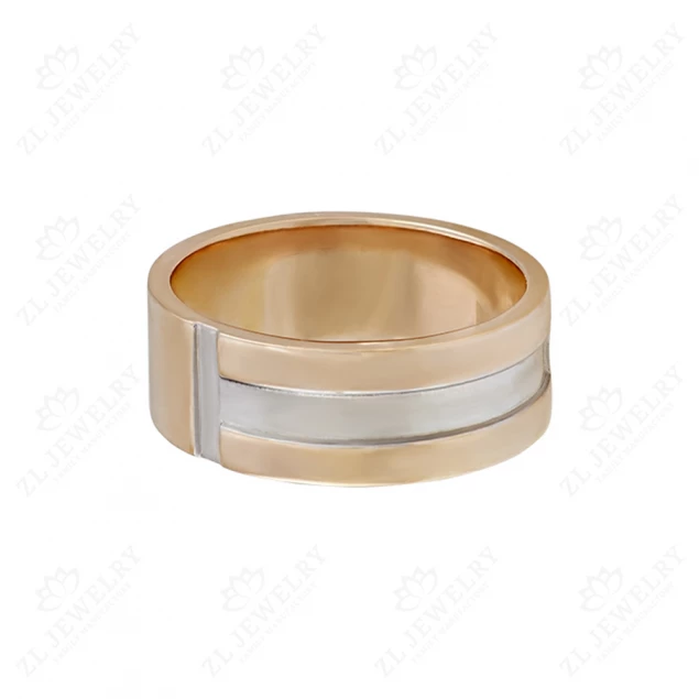 Ring with rhodium stripe