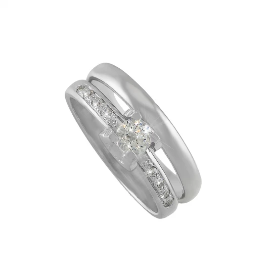 Ring &quot;Snow Tale&quot; with diamonds