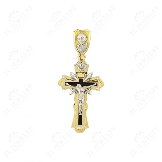 "Rays" cross in lemon gold