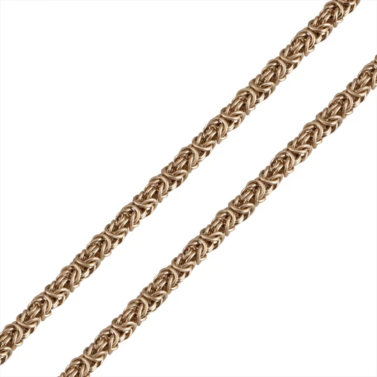 Chain "Fox tail" in red gold
