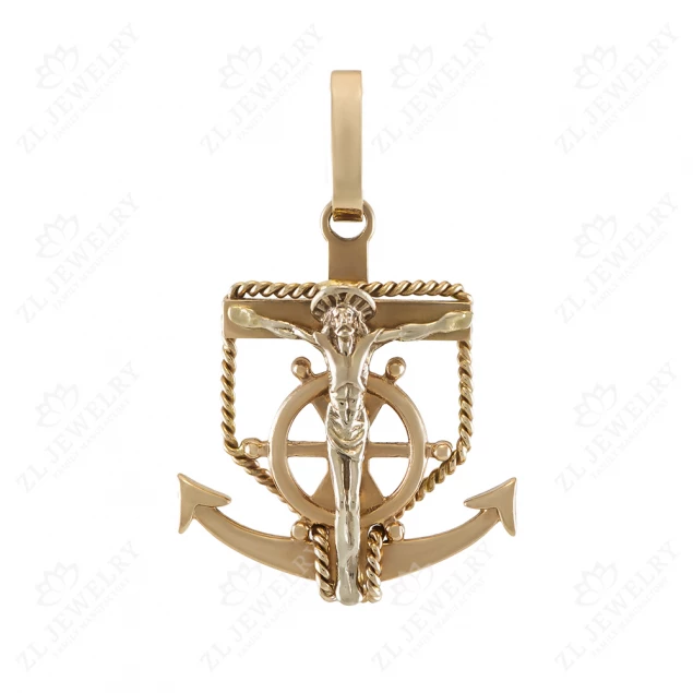 Cross with crucifix and anchor