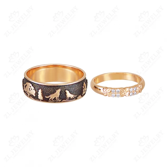 Wedding ring &quot;Forever and ever&quot; with diamonds Photo-2