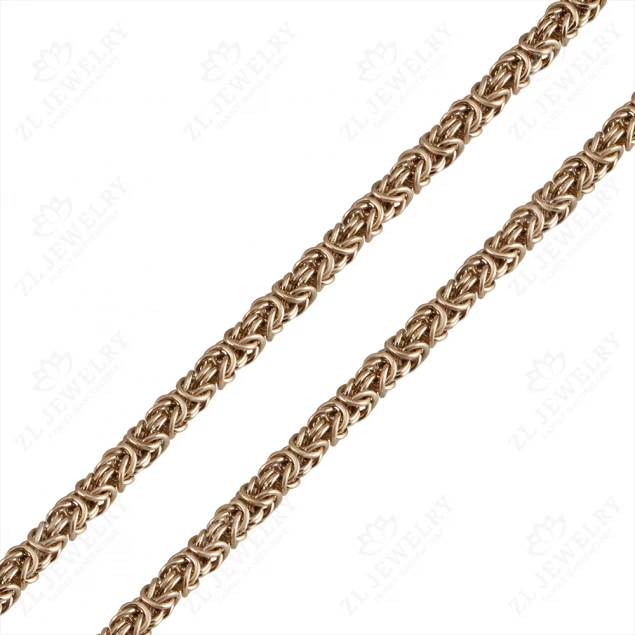Chain "Fox tail" in red gold Photo-1
