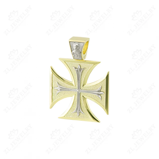 Shaped cross in lemon gold