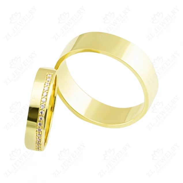 Wedding ring "Solar Classic" with diamonds Photo-3