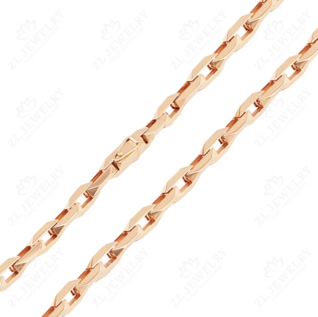&quot;New Anchor&quot; chain in red gold with box lock