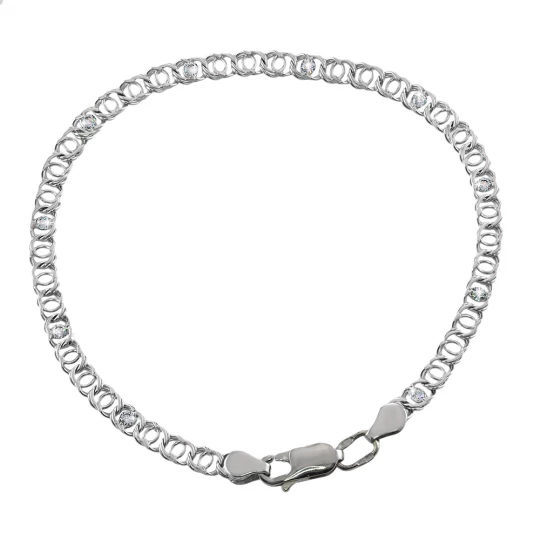 Bracelet &quot;Arabic Bismarck&quot; in white gold