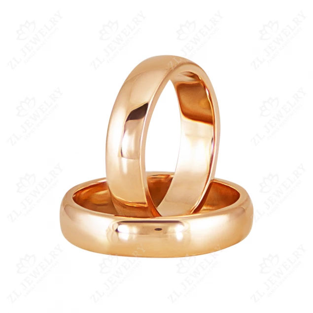 Wedding ring "Classic" in red gold Photo-3