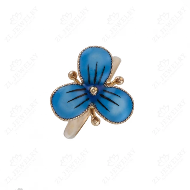 Ring &quot;Forget-me-not&quot; with enamel Photo-4
