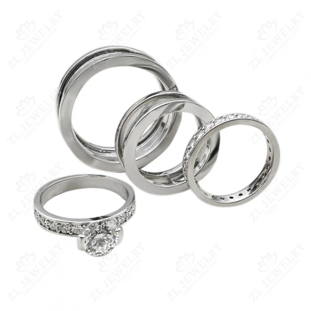 &quot;Strict Style&quot; wedding ring in white gold Photo-3