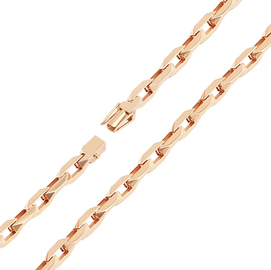 &quot;New Anchor&quot; chain in red gold with box lock