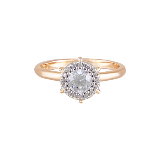 Engagement ring "Solar fan"