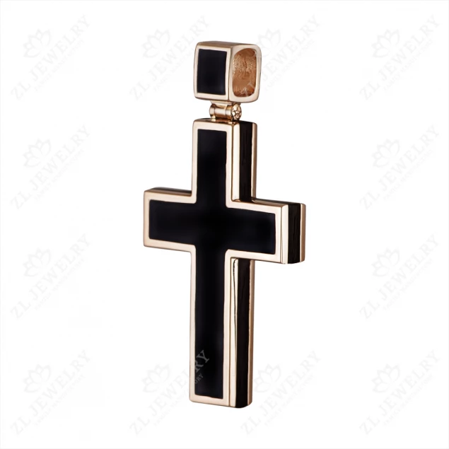 Cross with black enamel Photo-2