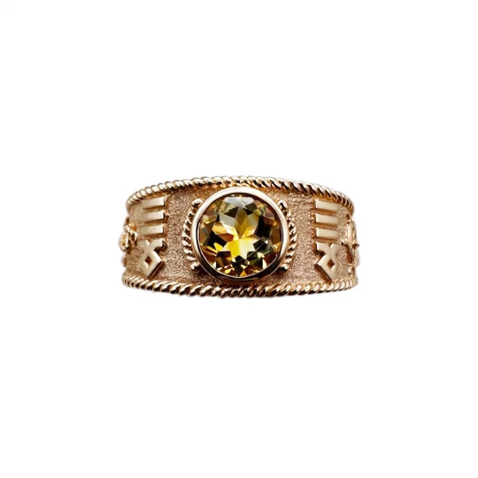 "Sea Abyss" ring with citrine