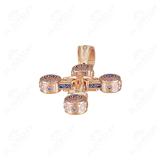 White enamel cross Photo-4