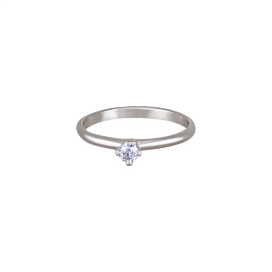 Engagement ring in white gold