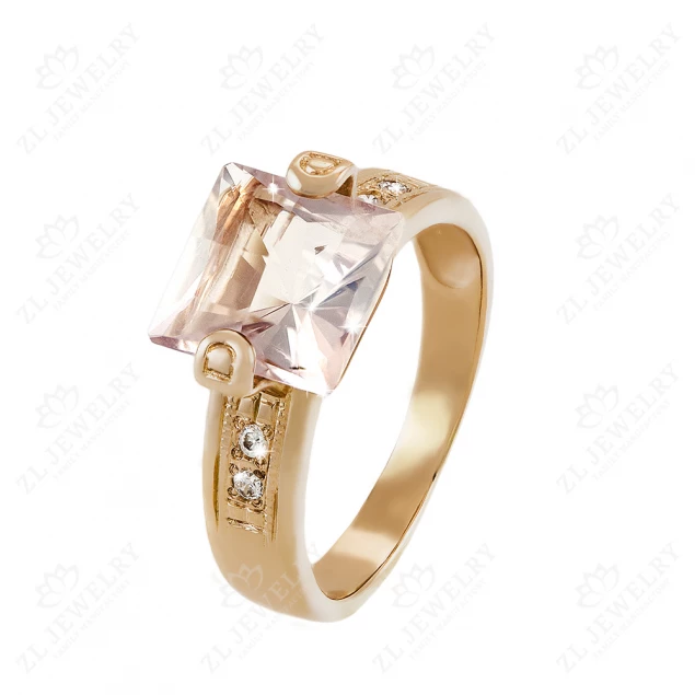 Ring &quot;Pink chic&quot; with rose quartz