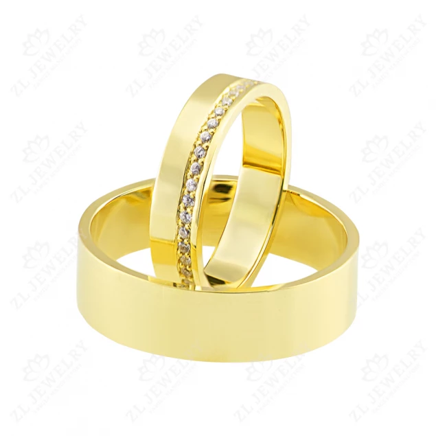 Wedding ring "Solar Classic" with diamonds Photo-2