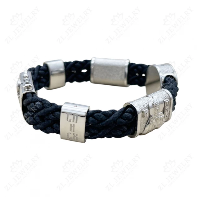 Bracelet with the faces of saints in white gold Photo-1