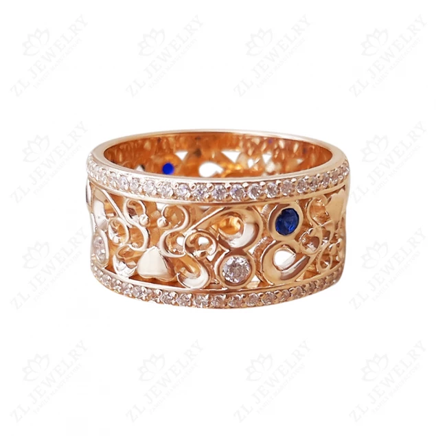 Wedding ring &quot;Wonderful patterns&quot; in red gold