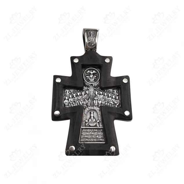 Orthodox cross with white gold Photo-1