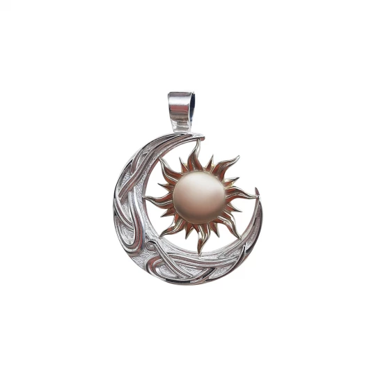 "Sun and Moon" pendant