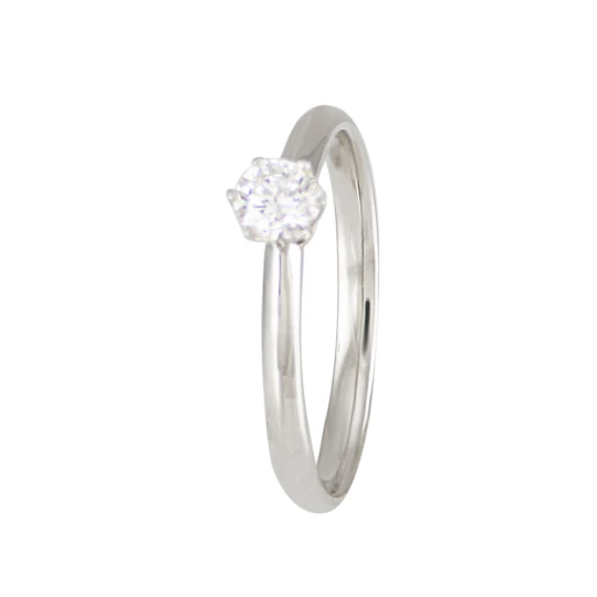 Engagement ring &quot;Classic&quot; in white gold