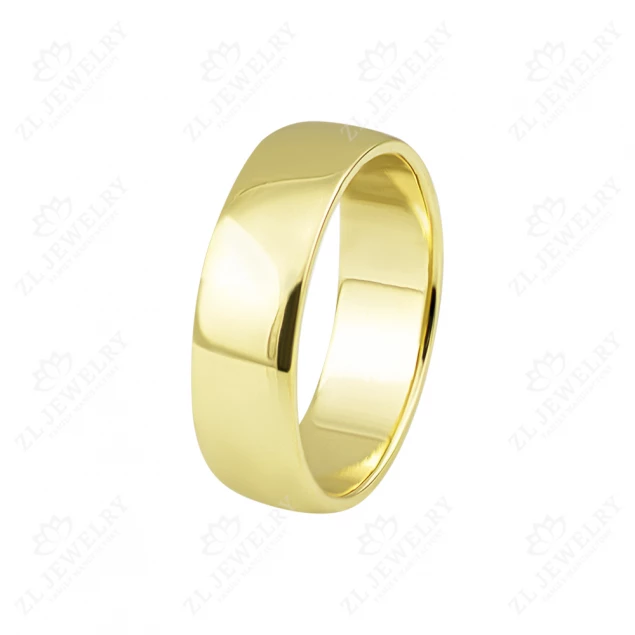 Wedding ring "Comfort" in lemon gold Photo-4