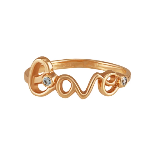 Ring "Love" with diamonds