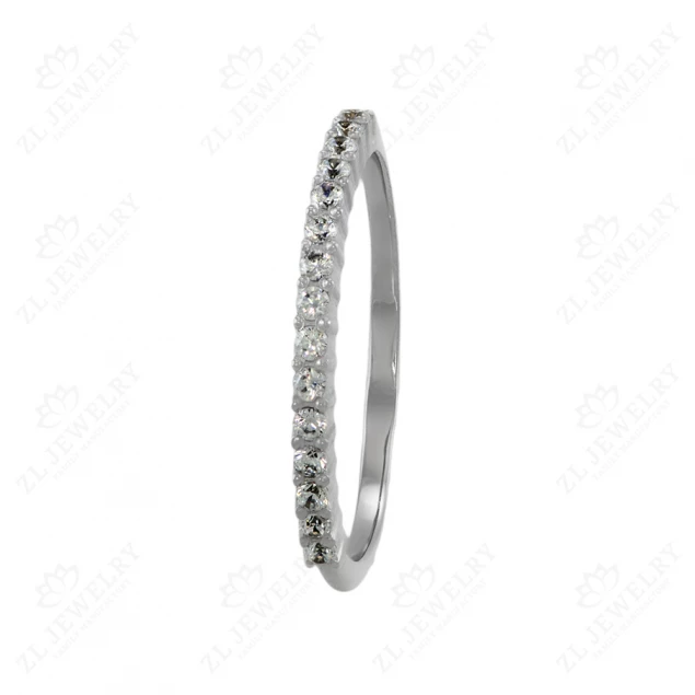 Ring &quot;Thin path&quot; with diamonds