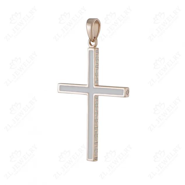 Сross with white enamel Photo-1