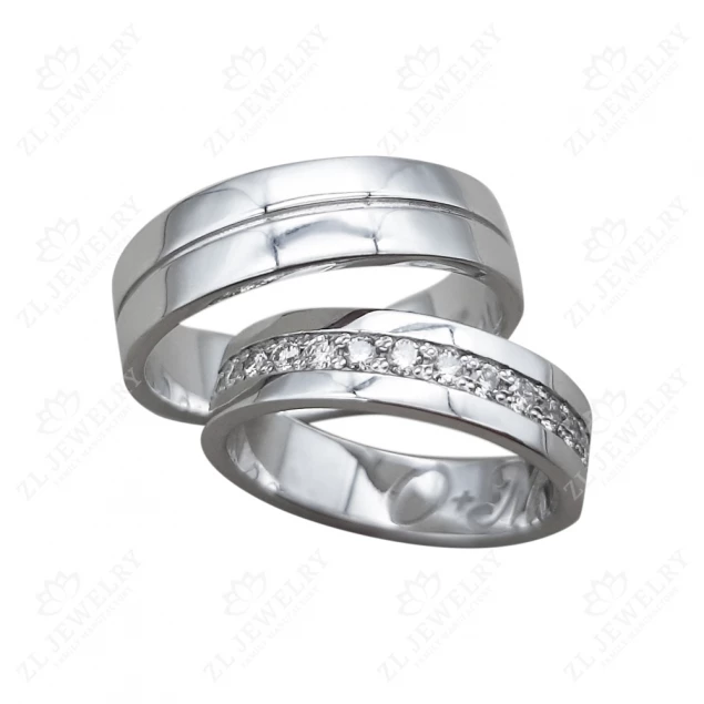 Wedding ring in white gold Photo-2