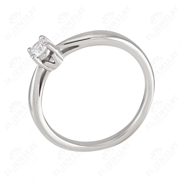 Engagement ring with initials in white gold Photo-2