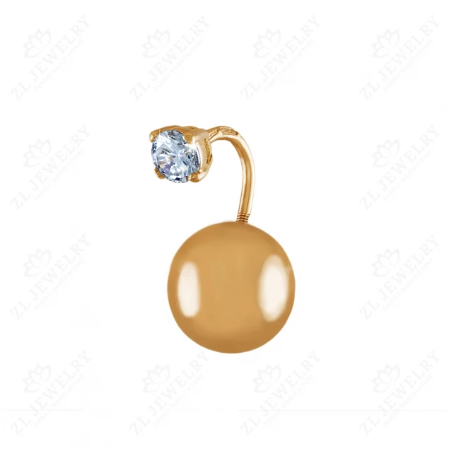 Earrings with large balls and diamonds Photo-1