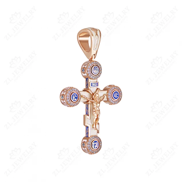 White enamel cross Photo-2