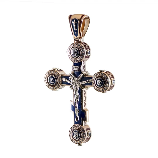 Cross &quot;Crucifixion&quot; with enamel