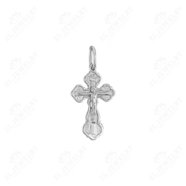 Baptismal cross with white gold