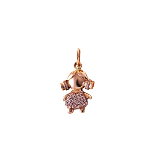 Pendant &quot;Girl&quot; with diamonds