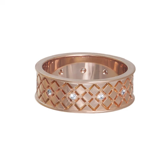 Wedding bands with ornament &quot;Small rhombus&quot;